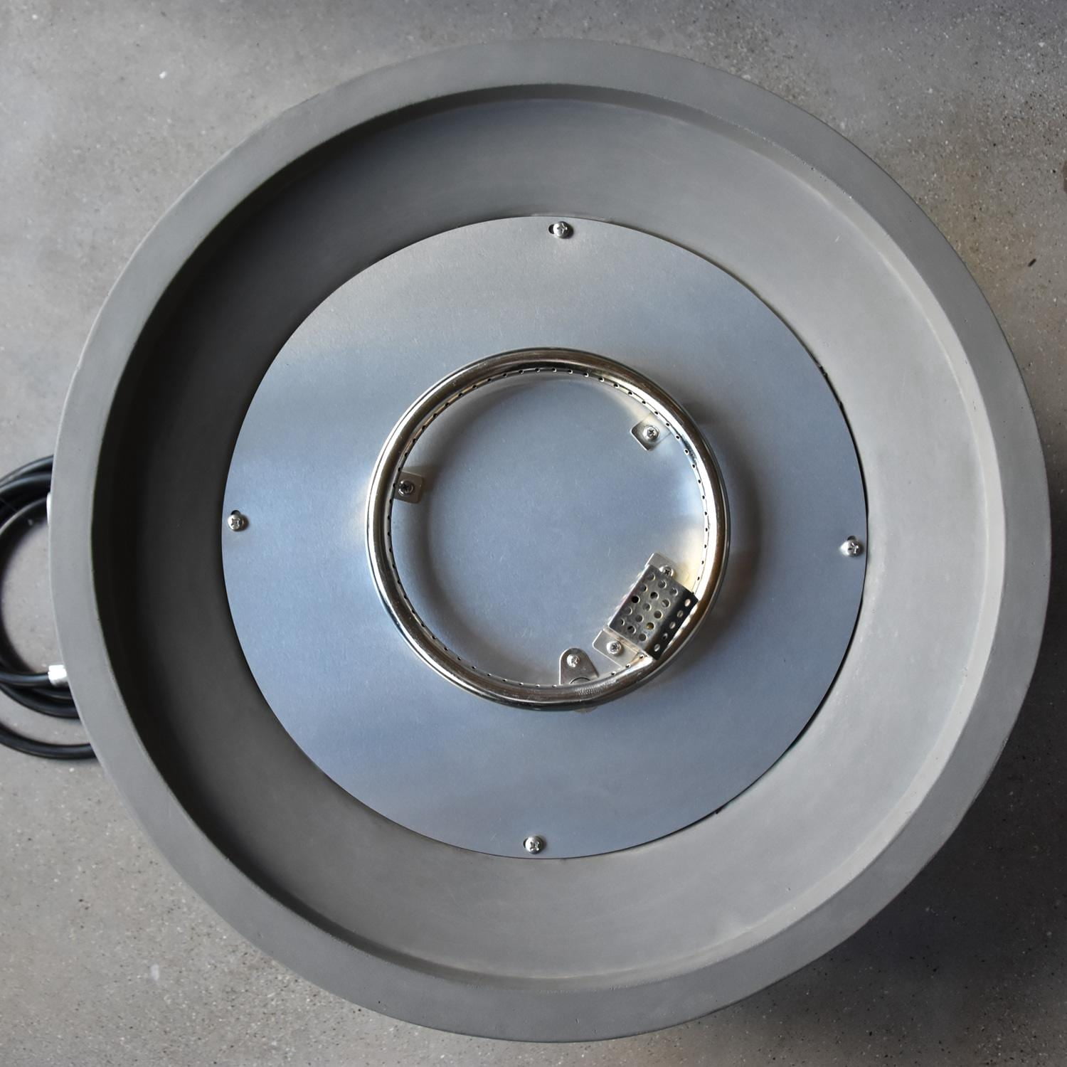 Modeno Nantucket Light Weight Fiber-Concrete Fire Pit Bowl Propane in Gray