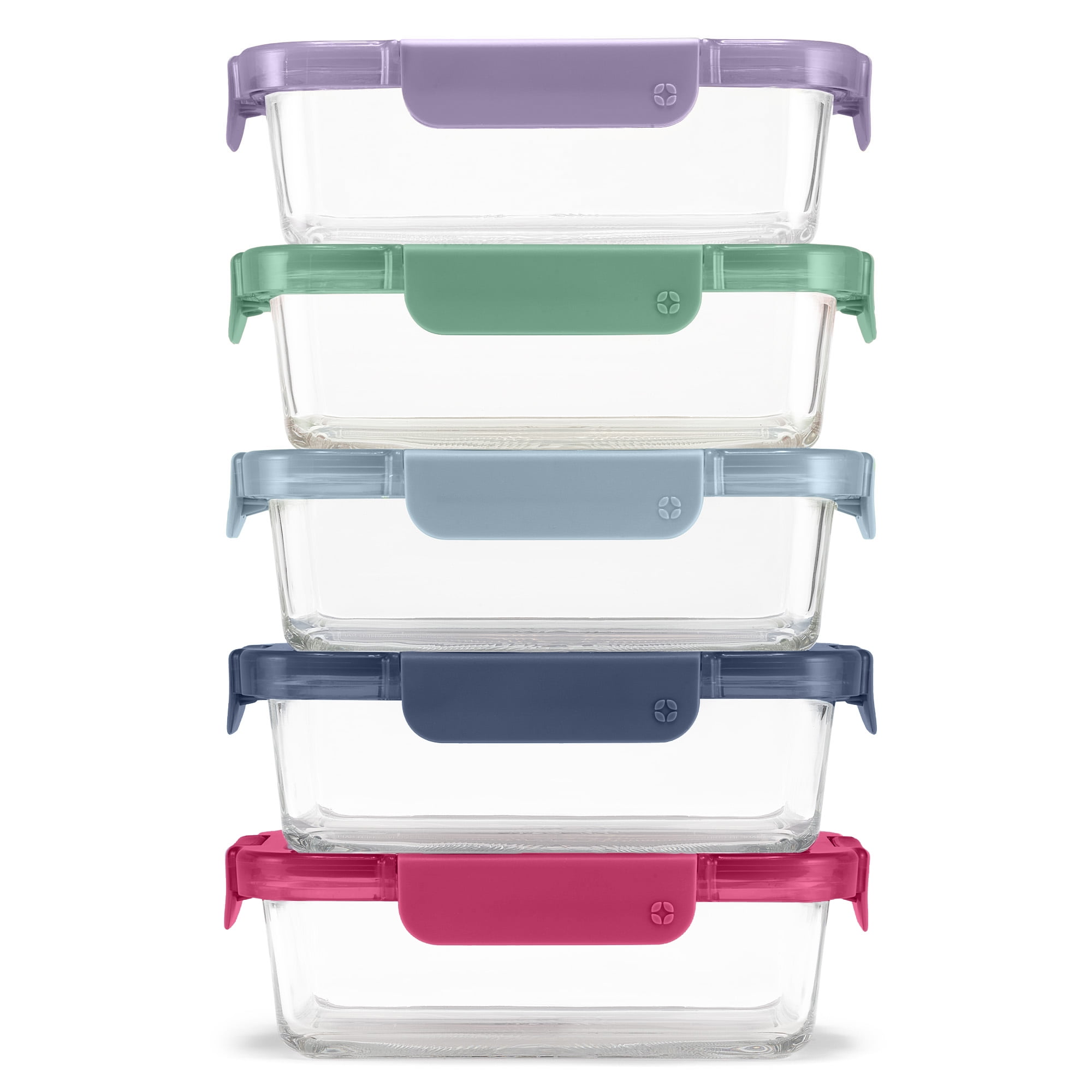Ello Colorlock 3.4 Cup 10pc Glass Meal Prep Set
