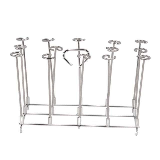 Skewer Stand Racks, Multifunction Air Fryer Skewer Stand Stainless Steel Vertical Grill Rack With Hook Handle Simple To Operate For Cooking