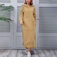 thumbnail image 5 of Yokua Women's Casual Fleece Lined Sweatshirt Dress Oversized Casual Long Sleeve Hooded Dress with Pockets, 5 of 8
