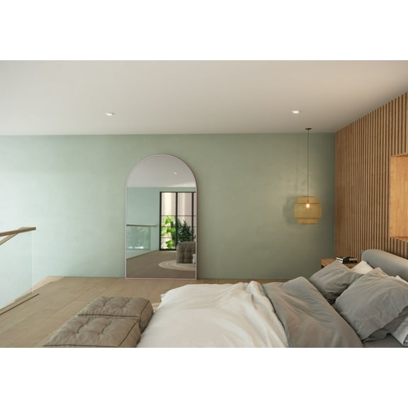 Glass Warehouse Sf-Arc-48X83 Kira 48" W X 83" H Arched Framed Full Length Mirror - Pink