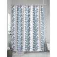 thumbnail image 5 of Shower Curtains Leaf Tree Branch Bath Curtain Blue Grey Waterproof Bathroom Shower Curtain Set with Hooks Decoration 72 x 72 Inches, 5 of 7