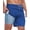 Blue, variant on Mens 2 in 1 Swim Trunks with Compression Liner, Quick Dry Beach Shorts, Bathing Suit with Phone Pocket Peacockblue L