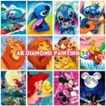 thumbnail image 2 of Disney DIY 5D Diamond Painting Cartoon Cross Stitch Mickey Mouse And Donald Duck Diamond Embroidery Anime Mosaic Kids Decor GiftAB Round 60x80cm Gao Jinjia LED, 2 of 2