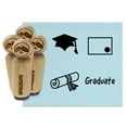 thumbnail image 1 of Graduation Cap Diploma Certificate Rubber Stamp Set for Scrapbooking Crafting Stamping - Large 1-1/4 Inch, 1 of 7