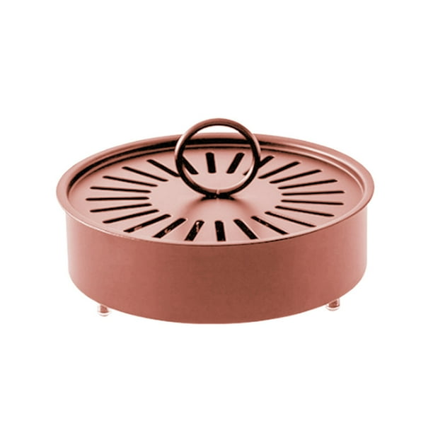 Cipaher Porta Incienso con Tapa Porta Espiral Repelente de Mosquitos Bandeja de Acero Inoxidable, Rosa