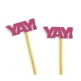 thumbnail image 2 of Darling Souvenir, YAY! Year Cupcake Toppers, Birthday/ Wedding/ Graduation Party/ Baby Shower Dessert Decorations - Pack Of 20, 2 of 3
