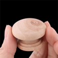 thumbnail image 3 of Uxcell Bedroom Wood Door Handle Knob Drawer Cabinet Decors Pull Grip Beige 8pcs, 3 of 7
