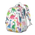 thumbnail image 2 of Cute Dinosaur Pattern Backpack for School,Cute School Bag,Schoolbag with Adjustable Shoulder Straps & Padded Back,15"x11.42"x5.5", 2 of 6