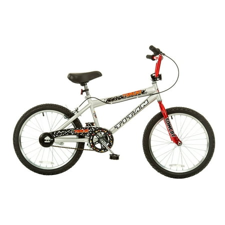 TITAN Tomcat Boys BMX Bike with 20" Wheels, Red and Silver