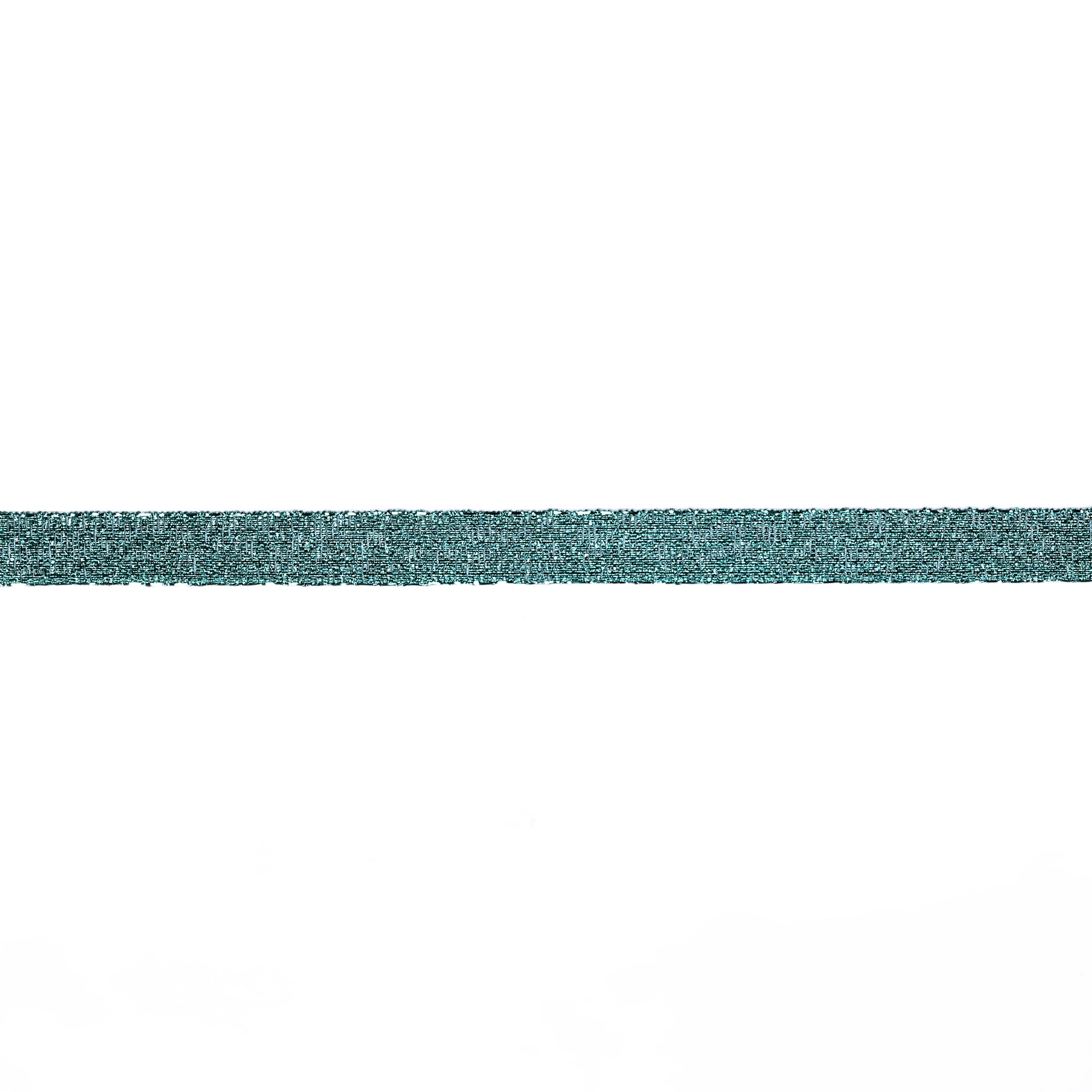 Hello Hobby 3/8" Galena Metallic Aqua Ribbon, 3 yards