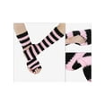 thumbnail image 3 of INSPIRE CHIC Women's 1 Pair Knitted Gloves Winter with Thumb Hole Y2K Cute for Christmas Pink-Black, 3 of 6