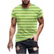 thumbnail image 1 of Camisetas de Manga Larga para Hombres Imprimir Fallow Cuello Redondo Camiseta, Moda Casual Manga Corta Mezcla de Algodón/Lino, 1 of 5