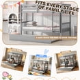 thumbnail image 4 of SESSLIFE Twin Over Twin Bunk Bed with Trundle, Wood Convertible Bunk Bed Frame with Guardrails and Ladder, No Box Spring Needed, Space-Saving Bunk Bed for Bedroom, Dorm, Guest Room, Grey, 4 of 9