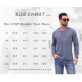 thumbnail image 3 of JWD Mens Long Sleeve Henley Shirt Casual Button Neck T Shirt Soft Lightweight Crew Neck Tee with Chest Pocket Navy Blue XL, 3 of 6