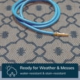 thumbnail image 6 of Well Woven Sunna Blue Beige Indoor/Outdoor Moroccan Trellis Area Rug (7'10" x 9'10"), 6 of 10