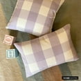 thumbnail image 3 of The HomeCentric Designer Lavender Pack of 2, 12"x14" (30x35 cm) Lumbar Pillow Cover, Cotton Buffalo Checks Oblong Pillow, Checkered Pattern Contemporary Style - Lavender Plaid Play, 3 of 10