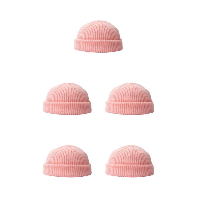 Minnieouse Sombrero de hilo de punto de invierno personalidad Unisex cálido gorros de cabeza corta hombres mujeres sombreros patinaje senderismo Type2 NO2