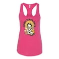 thumbnail image 2 of Wild Bobby, Betty Boop Good Vibes Only Betty Boop Ladies Racerback Tank Top, Raspberry, Small, 2 of 5