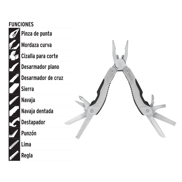 Multiherramienta PRETUL 12 Funciones 24106