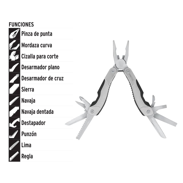 Multiherramienta PRETUL 12 Funciones 24106