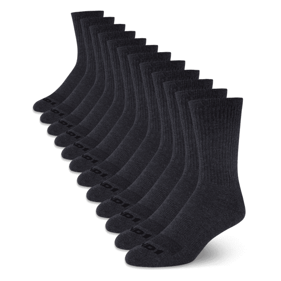 AND1 Men's Socks, Cushion Crew Socks, 12 Pack
