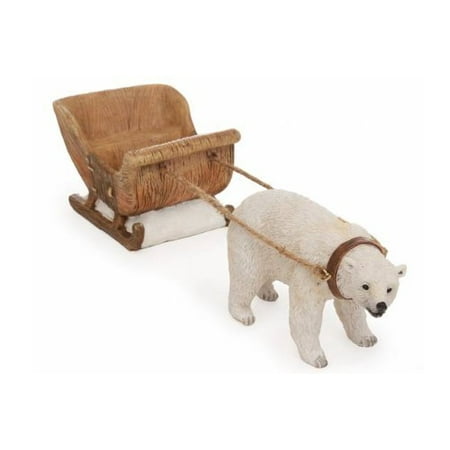 Miniature Sleigh - Marshall Home Fairy Garden - Polar Bear Sleigh - Miniature