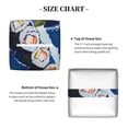 thumbnail image 5 of Lsque Colorful Sushi Food Art Printed Tissue Box Cover Holder, Facial Paper Organizer Dispenser,Square with Bottom Belt, PVC Leather Decorative Organizer, 5 of 8
