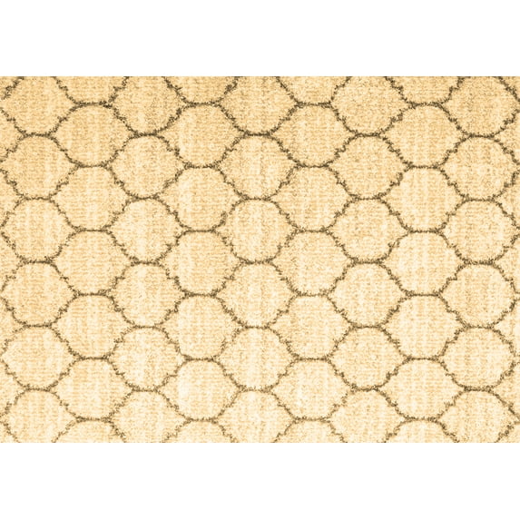 Ahgly Company Indoor Rectangle Abstract Brown Contemporary Area Rugs, 4' x 6'