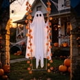 thumbnail image 6 of 4ft Halloween Swing Ghost Decoration, Hanging Light-up Ghost Decor with RC, 8 Modes, Ideal for Halloween Party (B 4.9ft), 6 of 10