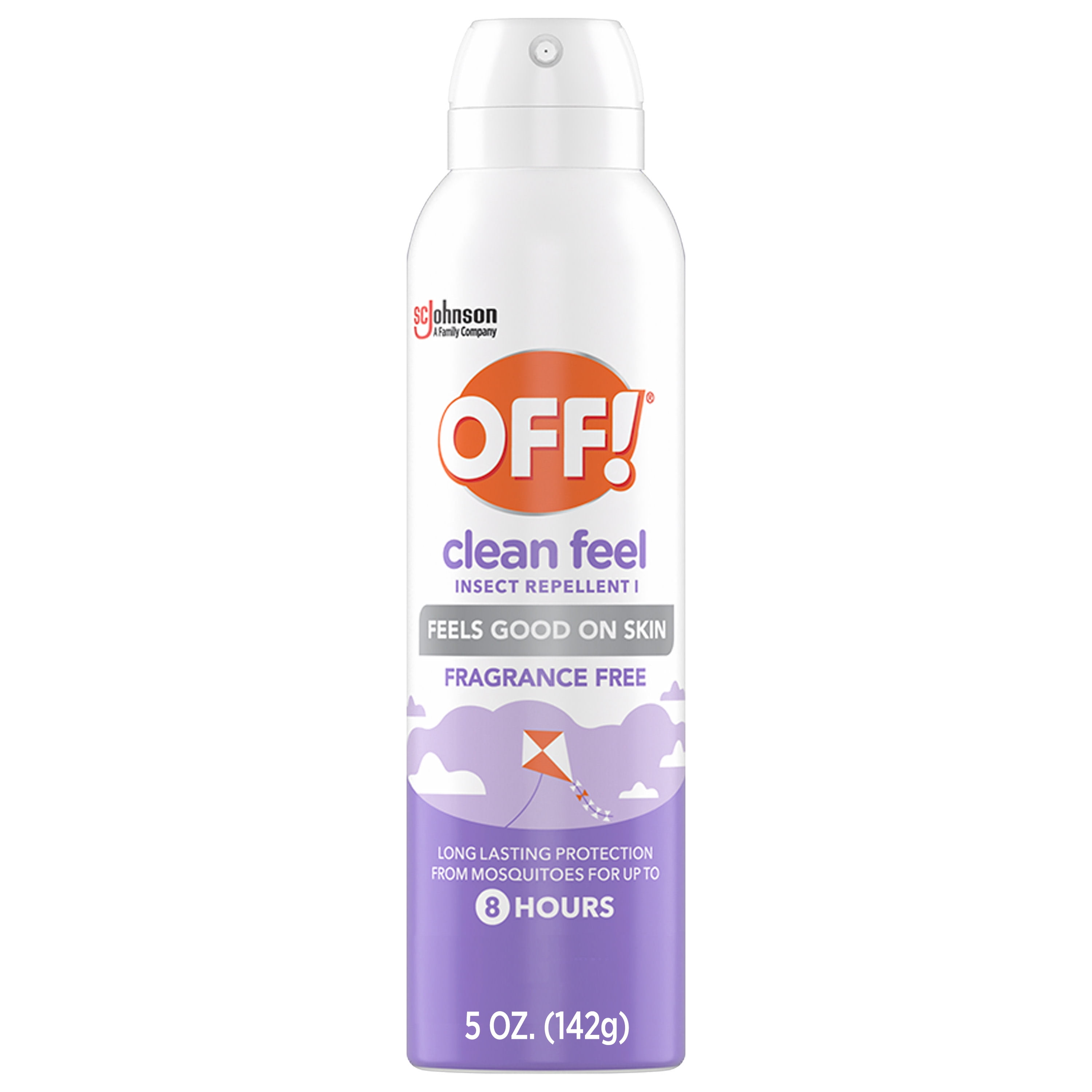 OFF! Clean Feel Picaridin Mosquito Repellent Aerosol, Long-lasting OFF! Bug Spray Protection for Everyday Use, 5 Oz/142 g