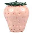 thumbnail image 1 of Grusce Strawberry Shaped Jar with Lid Cute Strawberry Ceramic Jar Creative Strawberry Shaped Canister Unique Strawberry Candy Jar Multifunctional Strawberry Cookie Jar for Tea Coffee Candy Cookie, 1 of 5