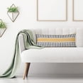 thumbnail image 3 of LR Home Ox Bay Hand-Woven Yellow/Black Stripe All-Natural Cotton Pillow Cover, 3 of 9