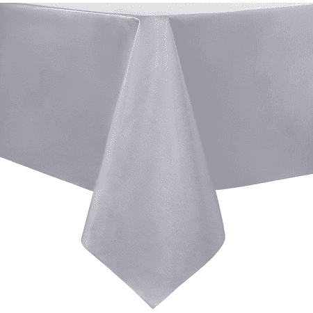 

sancua 100% Waterproof Rectangle PVC Tablecloth - 52 x 70 Inch - Oil Proof Spill Proof Vinyl Table Cloth Wipe Clean Table Cover for Dining Table Buffet Parties and Camping Beige