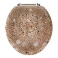 thumbnail image 6 of Ginsey Round Resin Decorative Toilet Seat with Chrome Hinges, Sea Isle, 6 of 11