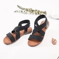 thumbnail image 4 of Ataiwee Women's Flat Slide Sandals - Fashionable Elastic Ankle Strap Comfortable Flat Summer Sandals., 4 of 7