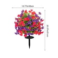 thumbnail image 3 of Artificial Morning Glory Stake, 20 Inch Anti Trap Disc Flower for Outdoor, Realistic Simulation Plant for Courtyard Scenery, Weather Resistant Ground Planting for Garden and Patio, 3 of 6