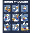 thumbnail image 2 of Men's Mickey & Friends The Moods of Donald Duck Graphic Tee Navy Blue Heather 3X Large, 2 of 4
