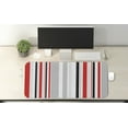 thumbnail image 2 of Vintage Computer Mouse Pad, Stripes in Different Sizes Retro Style Abstract Lines Old Fashioned, Rectangle Non-Slip Rubber Mousepad X-Large, 35" x 15" Gaming Size, Vermilion Pale Grey, by Ambesonne, 2 of 2