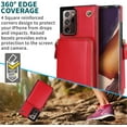 thumbnail image 6 of TECH CIRCLE For Galaxy Note 20 Ultra Wallet Case,Card Holder Phone Case for Women, Zipper PU Leather Purse Kickstand Folio Flip Case with Crossbody Strap for Samsung Galaxy Note 20 Ultra 6.9" 2020,Red, 6 of 8