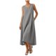 thumbnail image 1 of Vestido Corto para Mujeres Moda de Verano Sólido Cuello en V sin Mangas Bolsillo Plisado Vestido Casual Diario, 1 of 6