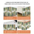 thumbnail image 6 of Mid-Century Modern Bed Skirt California King Size 18&nbsp;Inch Drop, Art Geometric Abstract Green Wrap Around Dust Ruffle Bedskirts, Wrinkle & Fade Resistant Easy Fit Bedskirt with Adjustable Elastic, 6 of 8