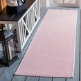 thumbnail image 2 of Safavieh Courtyard Finnian Solid Indoor/Outdoor Runner Rug, Ivory/Pink, 2'3" x 8', 2 of 10