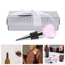 SWETRACE 1Pack Assorted Color Heart Wine Stoppers for Wedding Favors and Keepsakes
