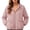 Pink, variant on Women's Solid Color Lightweight Hooded Rain Jacket, Adjustable Windbreaker Rain Coat with Front Pocket, Summer Outdoor Sun Protection Top for Outdoor Travel or Hiking Fishing in Wet Weather Beige
