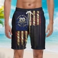 thumbnail image 2 of Vintage Drapeau Américain Imprimé 3D Shorts de Plage d'Été pour Hommes Mode Décontractée Ample Confortable Course, 2 of 5