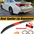 thumbnail image 2 of Universal Rear Trunk Spoiler Lip Wing Adjustable 45"-50" (Duckbill Lip) ABS Rear Lid Spoiler, Black & Red, 2 of 8