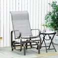 thumbnail image 2 of Patio Glider, Gray - 41.82 In. Tall, Breathable Mesh, Backyard Rocking Chair Ergonomic, Water , Glider, 2 of 6