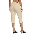 thumbnail image 2 of Jeans Capri Luvamia de cintura alta y dobladillo dividido para mujer, 2 of 6