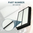 thumbnail image 3 of Unique Bargains 1 Set Engine Air Filter for Hyundai Palisade Consistent No.28113A9100, 3 of 7